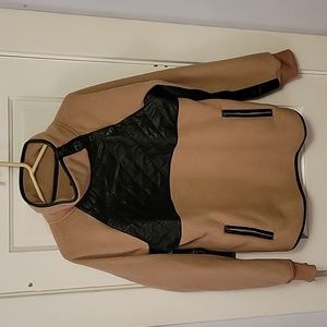 Abercrombie fleece asymmetrical snap neck cozy top/jacket